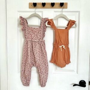 Jamie Kay Baby Girl Playsuit Romper Set Pink Amelie Floral Clementine 1 yr 12 mo